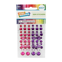 Make Shoppe Gemstone Sticker, Pink & Purple, 84 Count, Multi Size