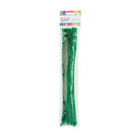 Make Shoppe Green Tinsel Chenille Stems, 28 ct