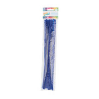 Make Shoppe Blue Tinsel Chenille Stems, 28 ct