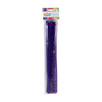 Make Shoppe Tinsel & Regular Chenille Stem, Purple, 35 Count, 6Mm X 12Inch