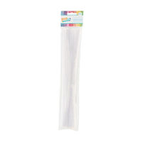 Make Shoppe White Tinsel Chenille Stems, 28 ct