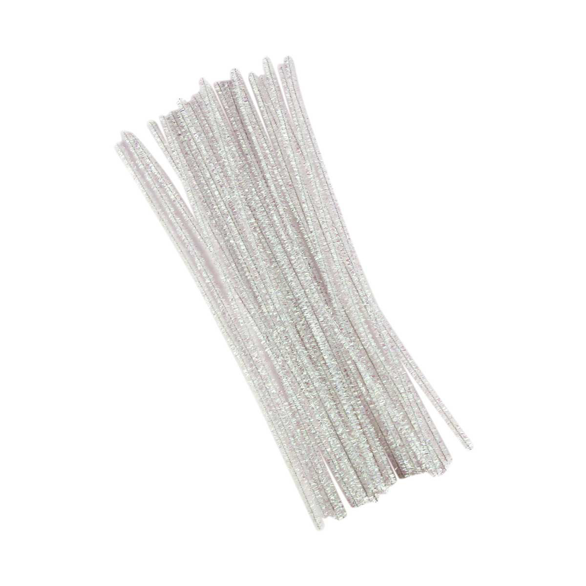 Make Shoppe Tinsel Chenille Stem, Iridescent, 30 Count, 6Mm X 12Inch