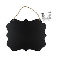 Crafter's Closet 8" x 10" Decorative Edge Hanging Chalkboard Plaque Sign with String Hanger