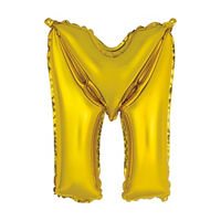14" Foil Letter Balloon, Gold, M
