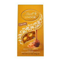 Lindt LINDOR Caramel Milk Chocolate Candy Truffles, Chocolates with Smooth, Melting Truffle Center, 5.1 oz. Bag