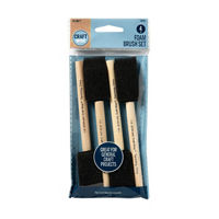 Plaid Foam Paintbrush Set, Set of 4
