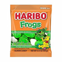 Haribo Frogs Gummi Candy, Share Size, 3.5 oz