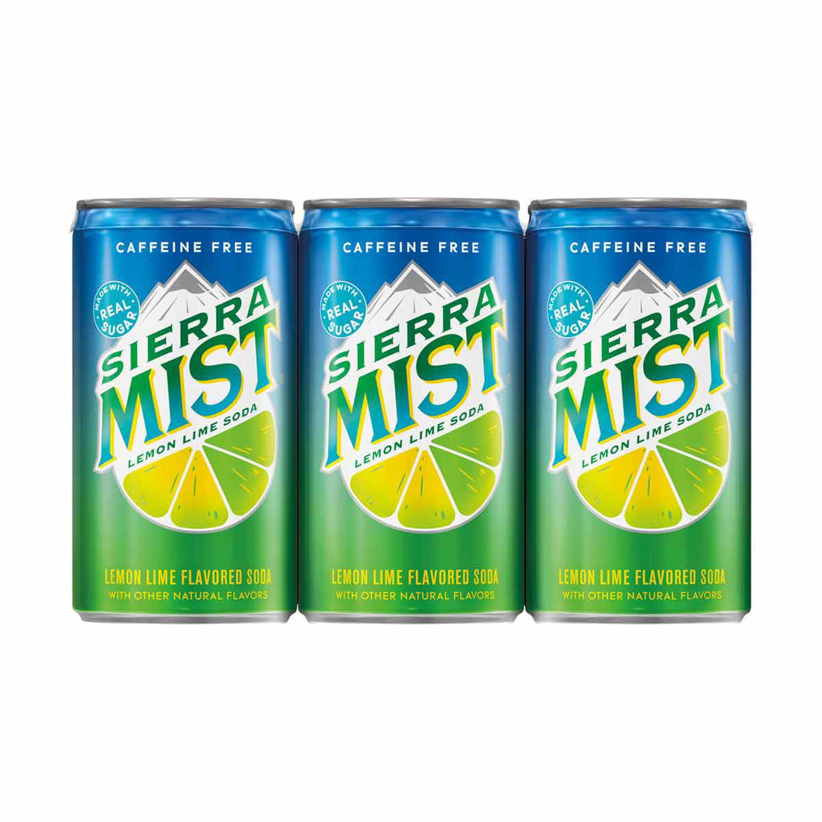 Sierra Mist Lemon Lime Flavored Soda, 7.5 oz. Mini Cans, 6 Pack