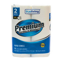 TrueLiving Premium Paper Towels, 116 2-Ply Sheets per Giant Roll, 2 pk