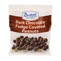 Sweet Smiles Dark Chocolate Fudge Covered Peanuts, 3.5