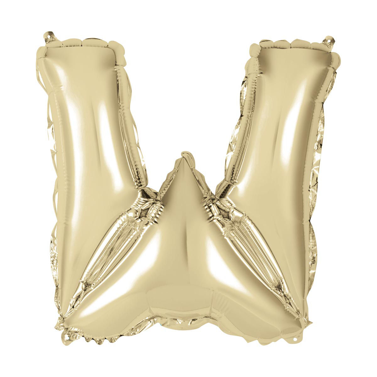 Golden Foil Letter 'W' Balloon, 14 Inches