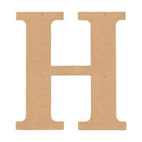 MDF Classic Letter H, 6 in.