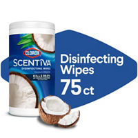 Clorox Scentiva Disinfecting Wipes, Coconut and Waterlily, 75 Count