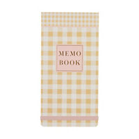 Yellow Gingham Memo Book with Elastic