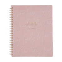 Light Pink Spiral Bound Large Journal, 60 Pages