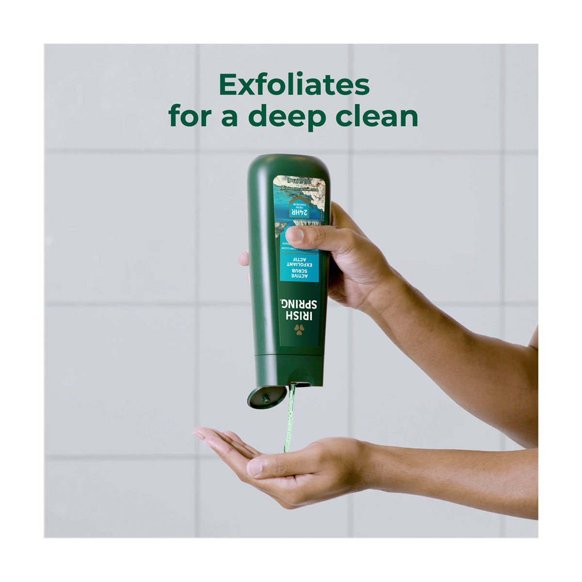 Irish Spring Active Scrub Moisturizing Face & Body Wash, 20 fl oz