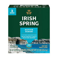 Irish Spring Barsoap Active Scrub, 3 pk
