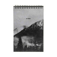Small Sketchbook with Mountains Design, 5.7 in x 8.5 in