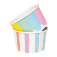 6oz Paper Pastel Ice Cream Cups, 8 Count