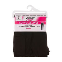 Zone Pro Ladies Active Leggings, Black, Medium