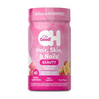 Oh Good! Hair, Skin & Nails Gummies with Biotin, Fruit Flavor, 40 ct