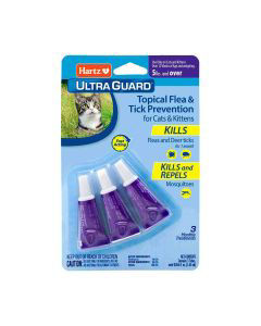 Hartz Ultra Guard Topical Flea & Tick Prevention For Cats, 3 Count — pOpshelf penny item