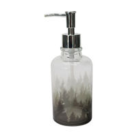Glass Green Forest Soap Dispenser