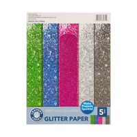 Crafter's Closet Glitter Paper, 5 sheets