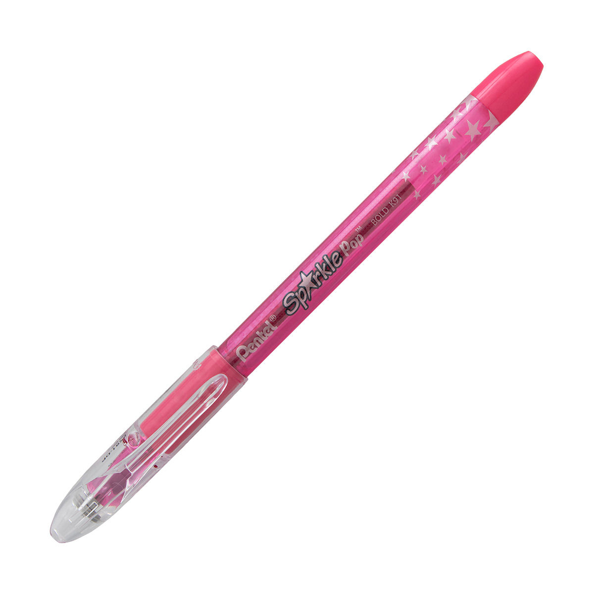 Pentel® Sparkle Pop™ Metallic Gel Pen, 1.0mm Bold Line, Pink