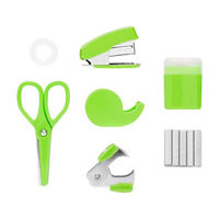 Ryder & Co. Green Office Desk Accessory Kit, 7 Pieces