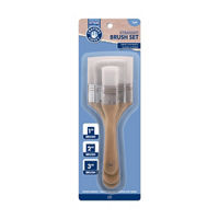 Crafter's Closet Straight Edge Paint Brush Set, 3 ct