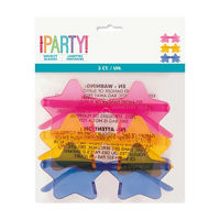 Unique Party Star Glasses, 3 ct