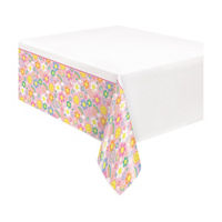 321 Party! Plastic Groovy Birthday Tablecloth, 54x84 in