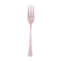 Assorted Pink Glitter Plastic Forks, 18 Count
