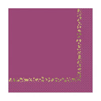 Modern Gold & Purple Luncheon Napkins, 16 Count