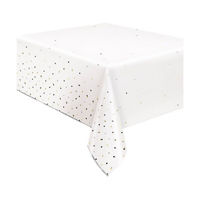 321 Party! Foil Modern Gold Confetti Tablecloth 54 in x 84 in in