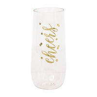 'Cheers' Stemless Plastic Champagne Flute, 9 oz