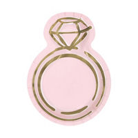 Diamond Ring Bachelorette Party Plates, 8 ct, 9.25 in