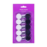 Round Plastic Hooks, 10 ct