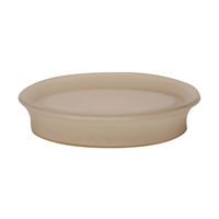 Solid Glass Soap Dish, Beige