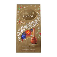 Lindt LINDOR Holiday Assorted Chocolate Candy Truffles, 5.1 oz. Bag