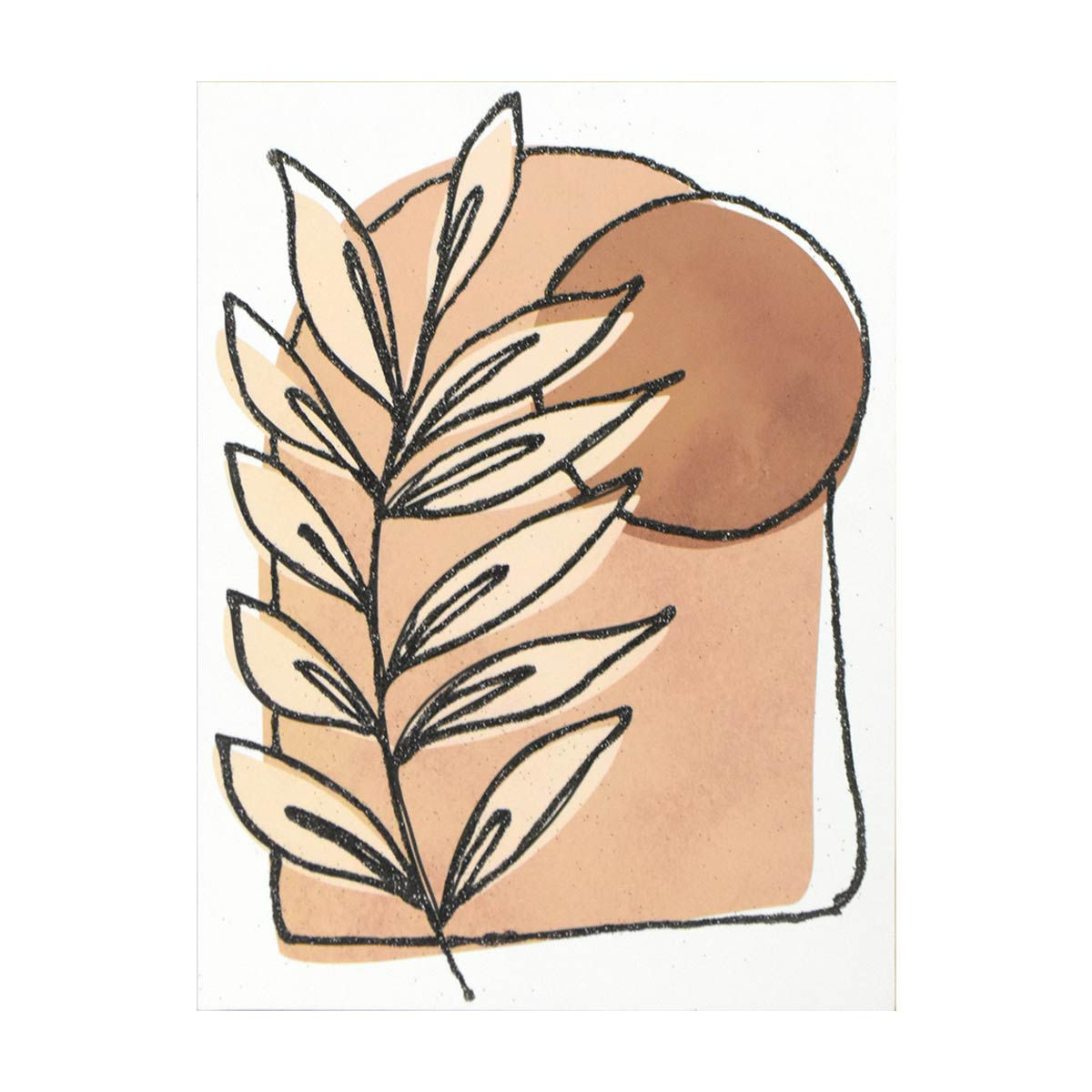 Boho Glittered Art, 6 in x 8 in