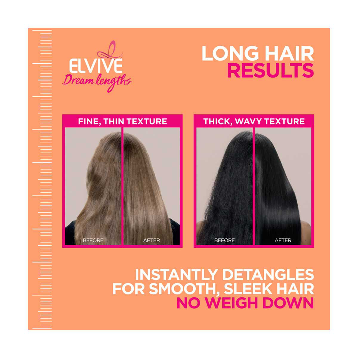 L'Oreal Paris Elvive Dream Lengths Restoring Shampoo for Long, Damaged Hair, 12.6 fl oz