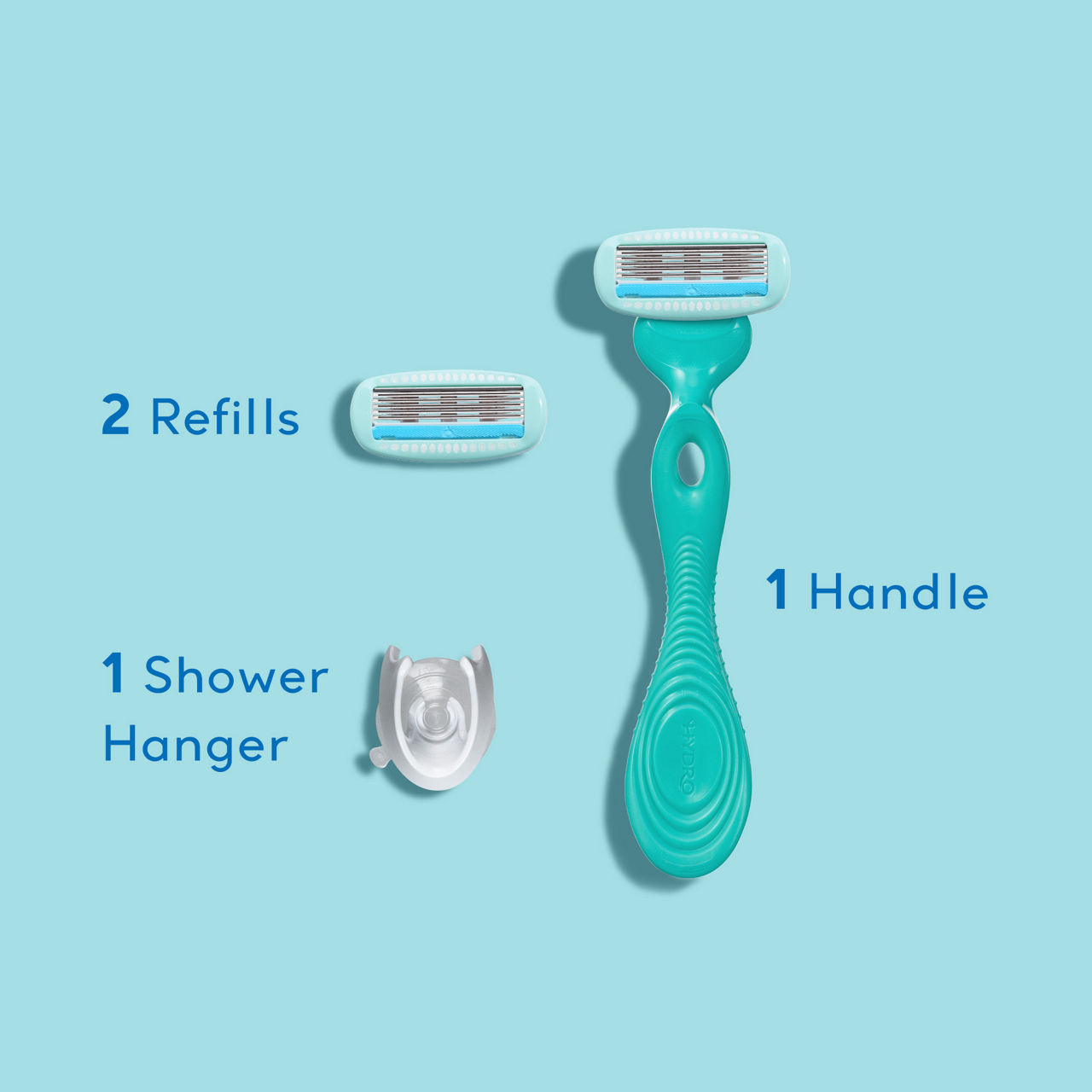Schick Hydro Silk Sensitive Women's Razor, 1 Razor Handle & 2 Refills