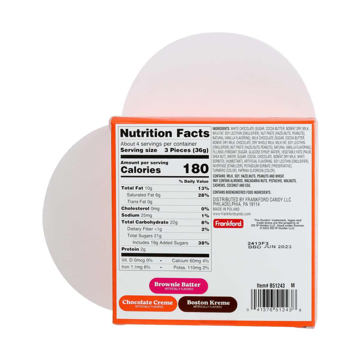 Dunkin' Chocolates Heart Box Valentine's Day Gift, 5 oz