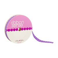 Ribbon Sense Grosgrain Purple Dotted Morex Ribbon, 3/8