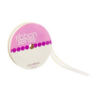Ribbon Sense Gold Edge Satin White Morex Ribbon, 3/8 in