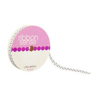 Ribbon Sense Grosgrain Dotted White Morex Ribbon, 3/8