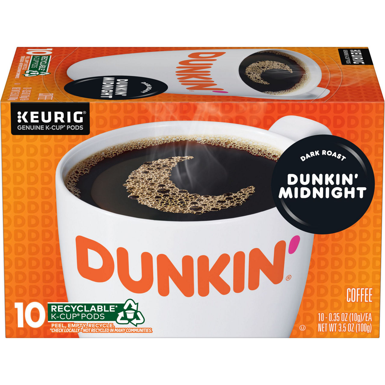 Dunkin' Midnight Dark Roast Coffee, Keurig K-Cup Pods, 10 Count Box — pOpshelf penny item