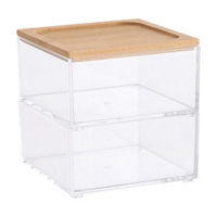 Clear Organizer Bin with Lid, 3 in